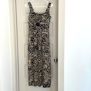 En focus  petite size 4P small beige, and black long dress size small